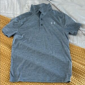 Under Armour Men's Heathered Blue Polo Shirt